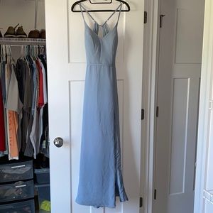 Azazie Size 2 Dress in Dusty Blue